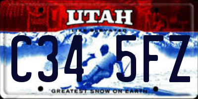 UT license plate C345FZ