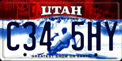 UT license plate C345HY