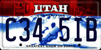 UT license plate C345IB