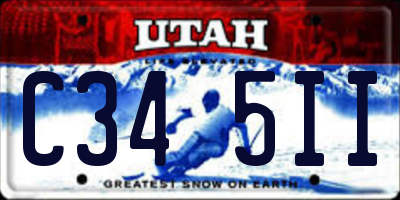 UT license plate C345II