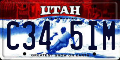 UT license plate C345IM