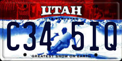 UT license plate C345IQ