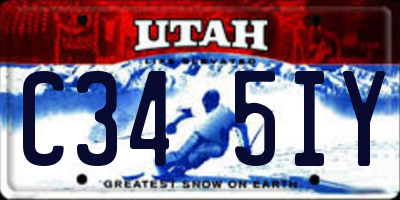UT license plate C345IY