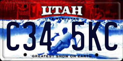 UT license plate C345KC