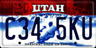 UT license plate C345KU