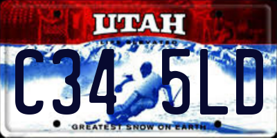 UT license plate C345LD