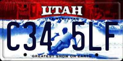UT license plate C345LF