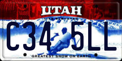 UT license plate C345LL