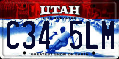 UT license plate C345LM