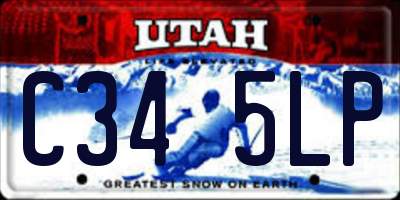 UT license plate C345LP