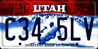 UT license plate C345LV