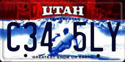 UT license plate C345LY