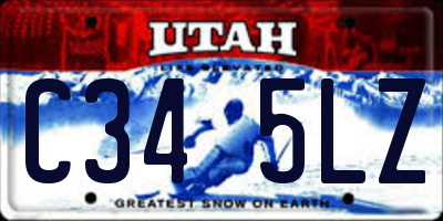 UT license plate C345LZ