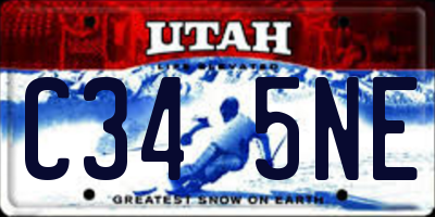 UT license plate C345NE