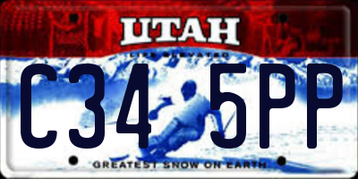 UT license plate C345PP