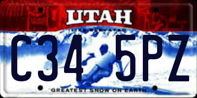UT license plate C345PZ