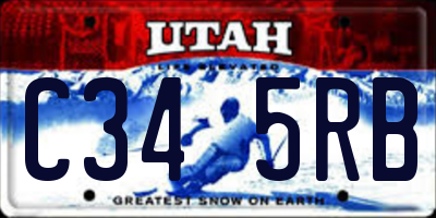 UT license plate C345RB