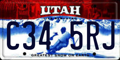 UT license plate C345RJ
