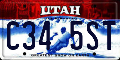 UT license plate C345ST