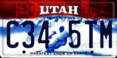 UT license plate C345TM