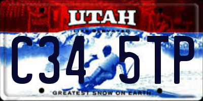 UT license plate C345TP