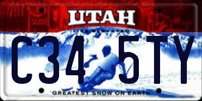 UT license plate C345TY
