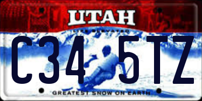 UT license plate C345TZ