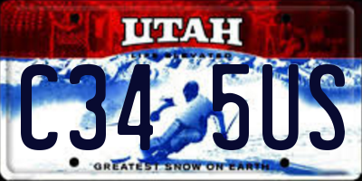 UT license plate C345US