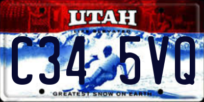 UT license plate C345VQ