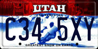 UT license plate C345XY