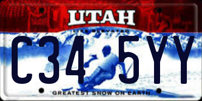 UT license plate C345YY
