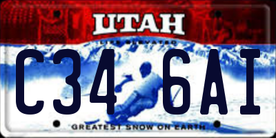 UT license plate C346AI