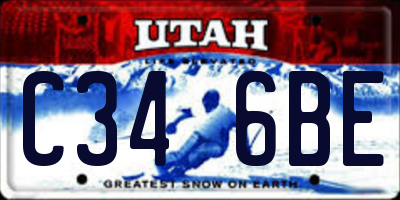 UT license plate C346BE