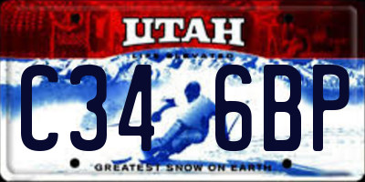 UT license plate C346BP
