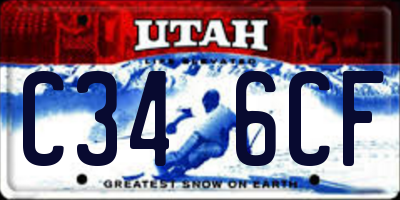 UT license plate C346CF