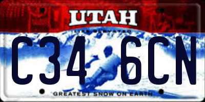 UT license plate C346CN
