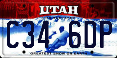UT license plate C346DP