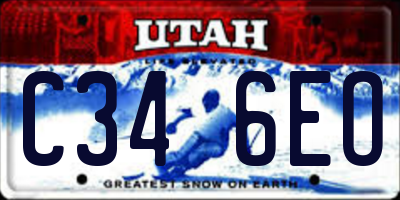 UT license plate C346EO