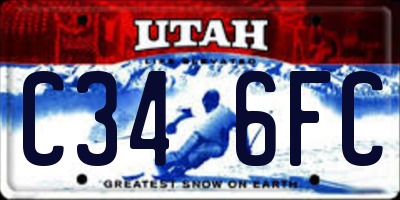 UT license plate C346FC