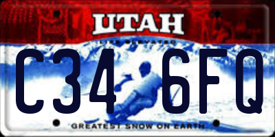 UT license plate C346FQ