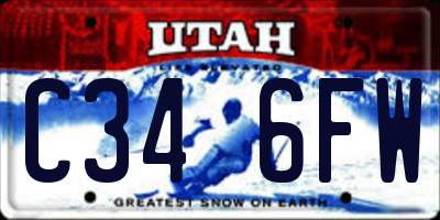 UT license plate C346FW
