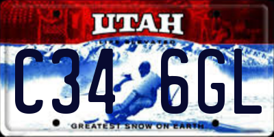 UT license plate C346GL