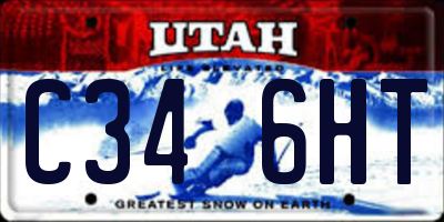 UT license plate C346HT