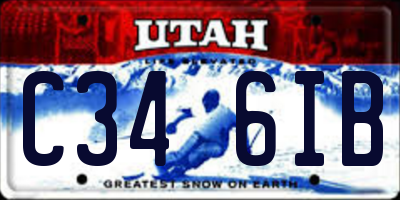 UT license plate C346IB