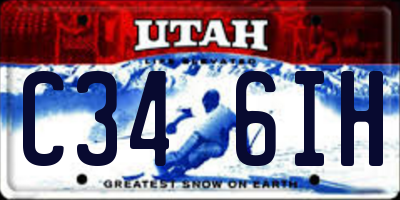 UT license plate C346IH