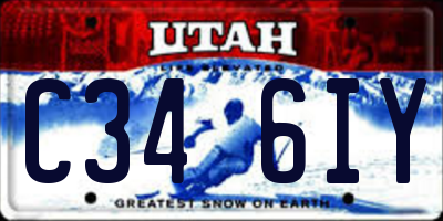 UT license plate C346IY