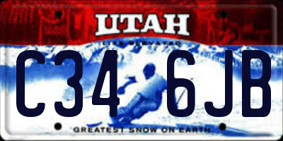 UT license plate C346JB