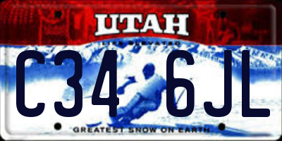 UT license plate C346JL