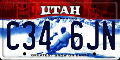 UT license plate C346JN