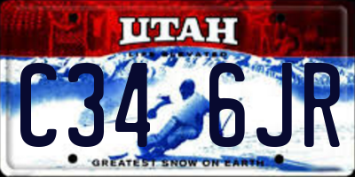 UT license plate C346JR